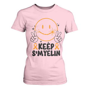 Multiple Sclerosis Awareness T Shirt For Women Keep Smyelin MS Support TS10 Light Pink Print Your Wear