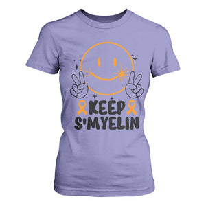 Multiple Sclerosis Awareness T Shirt For Women Keep Smyelin MS Support TS10 Violet Print Your Wear
