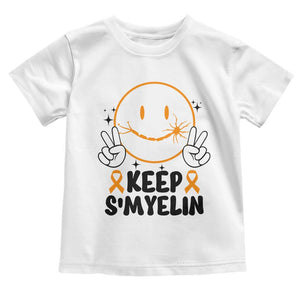 Multiple Sclerosis Awareness Toddler T Shirt Keep Smyelin MS Support TS10 White Print Your Wear