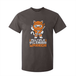 Multiple Sclerosis Warrior T Shirt For Kid Orange Ribbon MS Ninja TS10 Dark Chocolate Print Your Wear