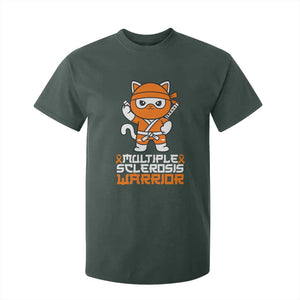 Multiple Sclerosis Warrior T Shirt For Kid Orange Ribbon MS Ninja TS10 Dark Forest Green Print Your Wear