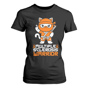 Multiple Sclerosis Warrior T Shirt For Women Orange Ribbon MS Ninja TS10 Black Print Your Wear