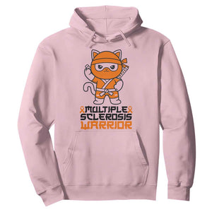 Multiple Sclerosis Awareness Hoodie Orange Ribbon MS Warrior Ninja TS10 Light Pink Print Your Wear