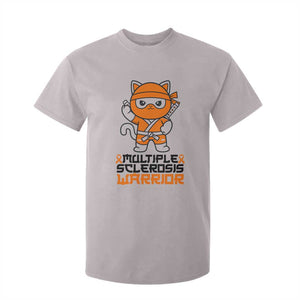Multiple Sclerosis Awareness T Shirt For Kid Orange Ribbon MS Warrior Ninja TS10 Ice Gray Print Your Wear