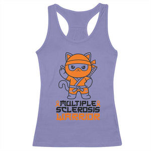 Multiple Sclerosis Awareness Racerback Tank Top Orange Ribbon MS Warrior Ninja TS10 Violet Print Your Wear