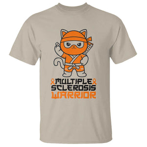 Multiple Sclerosis Awareness T Shirt Orange Ribbon MS Warrior Ninja TS10 Sand Print Your Wear
