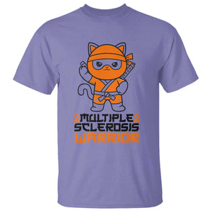 Multiple Sclerosis Awareness T Shirt Orange Ribbon MS Warrior Ninja TS10 Violet Print Your Wear
