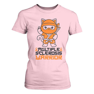 Multiple Sclerosis Awareness T Shirt For Women Orange Ribbon MS Warrior Ninja TS10 Light Pink Print Your Wear