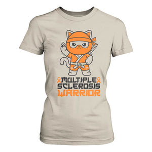 Multiple Sclerosis Awareness T Shirt For Women Orange Ribbon MS Warrior Ninja TS10 Sand Print Your Wear