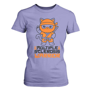 Multiple Sclerosis Awareness T Shirt For Women Orange Ribbon MS Warrior Ninja TS10 Violet Print Your Wear