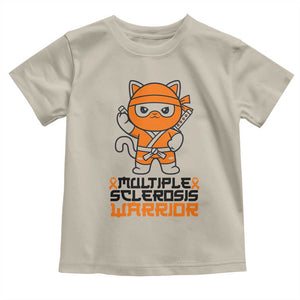 Multiple Sclerosis Awareness Toddler T Shirt Orange Ribbon MS Warrior Ninja TS10 Sand Print Your Wear