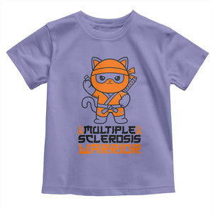 Multiple Sclerosis Awareness Toddler T Shirt Orange Ribbon MS Warrior Ninja TS10 Violet Print Your Wear