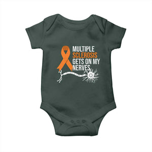 Multiple Sclerosis Awareness Baby Onesie Orange Ribbon MS Gets On My Nerves TS10 Print Your Wear