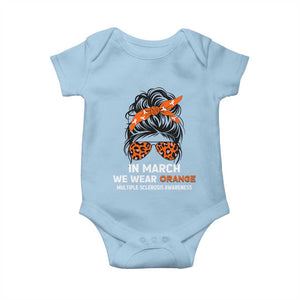 In March We Wear Orange MS Warrior Baby Onesie Multiple Sclerosis Support Squad TS10 Light Blue Print Your Wear