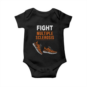 Fight MS Baby Onesie Orange Ribbon Multiple Sclerosis Awareness TS10 Black Print Your Wear