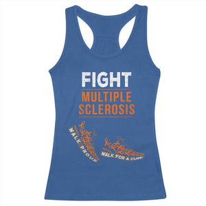 Fight MS Racerback Tank Top Orange Ribbon Multiple Sclerosis Awareness TS10 Royal Blue Print Your Wear