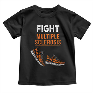 Fight MS Toddler T Shirt Orange Ribbon Multiple Sclerosis Awareness TS10 Black Print Your Wear