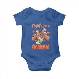 Multiple Sclerosis Awareness Baby Onesie Orange Ribbon Fight MS Like A Queen TS10 Royal Blue Print Your Wear