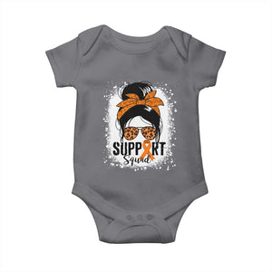 Multiple Sclerosis Awareness Baby Onesie Orange Ribbon Support Squad Messy Bun TS10 Charcoal Print Your Wear