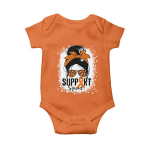 Multiple Sclerosis Awareness Baby Onesie Orange Ribbon Support Squad Messy Bun TS10 Orange Print Your Wear