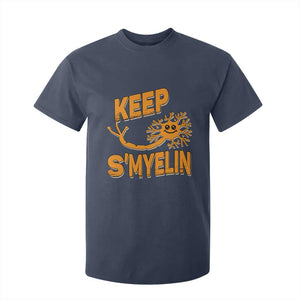 Multiple Sclerosis Awareness T Shirt For Kid Orange Ribbon Keep S'Myelin MS Warrior TS10 Navy Print Your Wear