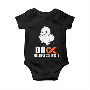 Duck Multiple Sclerosis Awareness Baby Onesie Orange Ribbon MS Support Squad TS10 Black Print Your Wear