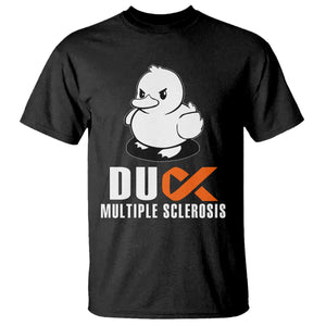 Duck Multiple Sclerosis Awareness T Shirt Orange Ribbon MS Support Squad TS10 Black Print Your Wear