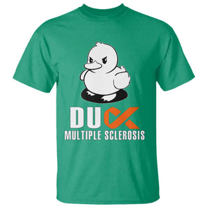 Duck Multiple Sclerosis Awareness T Shirt Orange Ribbon MS Support Squad TS10 Irish Green Print Your Wear