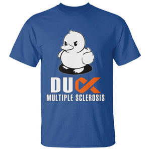 Duck Multiple Sclerosis Awareness T Shirt Orange Ribbon MS Support Squad TS10 Royal Blue Print Your Wear