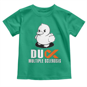 Duck Multiple Sclerosis Awareness Toddler T Shirt Orange Ribbon MS Support Squad TS10 Irish Green Print Your Wear