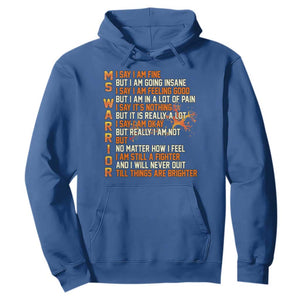 Multiple Sclerosis Awareness Hoodie Fight MS Orange Ribbon TS10 Royal Blue Print Your Wear