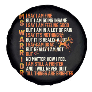 Multiple Sclerosis Awareness Spare Tire Cover Fight MS Orange Ribbon TS10 Print Your Wear