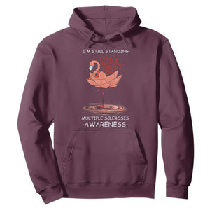 Multiple Sclerosis Survivor Hoodie Fight MS Orange Ribbon TS10 Maroon Print Your Wear