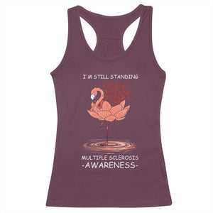 Multiple Sclerosis Survivor Racerback Tank Top Fight MS Orange Ribbon TS10 Maroon Print Your Wear