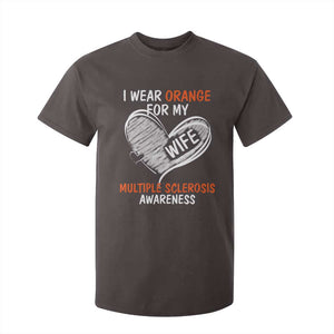 Multiple Sclerosis Awareness T Shirt For Kid Orange Ribbon I Wear Orange For My Wife TS10 Dark Chocolate Print Your Wear