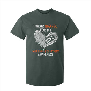 Multiple Sclerosis Awareness T Shirt For Kid Orange Ribbon I Wear Orange For My Wife TS10 Dark Forest Green Print Your Wear