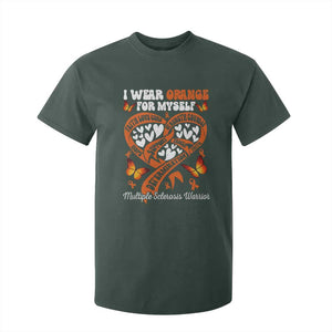Multiple Sclerosis Awareness T Shirt For Kid I Wear Orange For Myself MS Warrior TS10 Dark Forest Green Print Your Wear