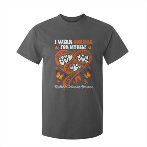 Multiple Sclerosis Awareness T Shirt For Kid I Wear Orange For Myself MS Warrior TS10 Dark Heather Print Your Wear
