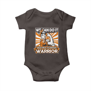 Multiple Sclerosis Awareness Baby Onesie Orange Ribbon MS Warrior Support Squad TS10 Dark Chocolate Print Your Wear