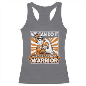 Multiple Sclerosis Awareness Racerback Tank Top Orange Ribbon MS Warrior Support Squad TS10 Charcoal Print Your Wear