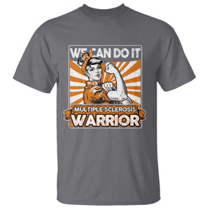 Multiple Sclerosis Awareness T Shirt Orange Ribbon MS Warrior Support Squad TS10 Charcoal Print Your Wear