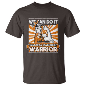 Multiple Sclerosis Awareness T Shirt Orange Ribbon MS Warrior Support Squad TS10 Dark Chocolate Print Your Wear