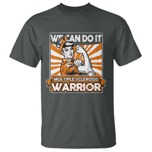 Multiple Sclerosis Awareness T Shirt Orange Ribbon MS Warrior Support Squad TS10 Dark Heather Print Your Wear