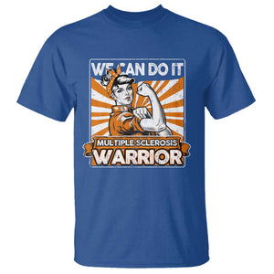 Multiple Sclerosis Awareness T Shirt Orange Ribbon MS Warrior Support Squad TS10 Royal Blue Print Your Wear