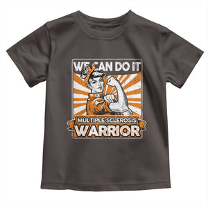 Multiple Sclerosis Awareness Toddler T Shirt Orange Ribbon MS Warrior Support Squad TS10 Dark Chocolate Print Your Wear