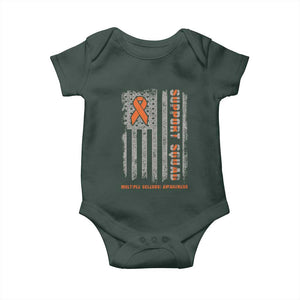 MS Support Squad Baby Onesie Orange Ribbon Multiple Sclerosis Awareness USA Flag TS10 Print Your Wear