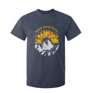 MS Warrior T Shirt For Kid Orange Ribbon Sunflower Multiple Sclerosis Awareness TS10 Navy Print Your Wear