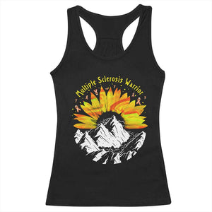 MS Warrior Racerback Tank Top Orange Ribbon Sunflower Multiple Sclerosis Awareness TS10 Black Print Your Wear