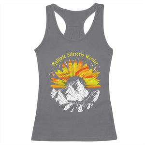 MS Warrior Racerback Tank Top Orange Ribbon Sunflower Multiple Sclerosis Awareness TS10 Charcoal Print Your Wear