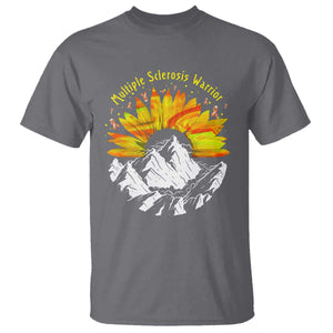 MS Warrior T Shirt Orange Ribbon Sunflower Multiple Sclerosis Awareness TS10 Charcoal Print Your Wear